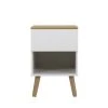 Tenzo Tables De Chevet Table De Chevet En Bois 1 Tiroir Blanc -Surmatelas Soldes Magasin table de chevet en bois 1 tiroir blanc