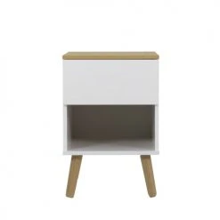 Tenzo Tables De Chevet Table De Chevet En Bois 1 Tiroir Blanc