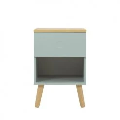 Tenzo Tables De Chevet Table De Chevet En Bois 1 Tiroir Vert D'eau