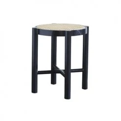 Bois Dessus Bois Dessous Tables De Chevet Table De Chevet En Bois D'acajou Et Cannage Noir