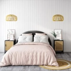 Rendez Vous Déco Tables De Chevet Table De Chevet En Bois De Manguier Et Cannage -Surmatelas Soldes Magasin table de chevet en bois de manguier et cannage 1