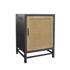 Rendez Vous Déco Tables De Chevet Table De Chevet En Bois De Manguier Et Cannage -Surmatelas Soldes Magasin table de chevet en bois de manguier et cannage 2