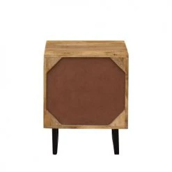 Drawer Tables De Chevet Table De Chevet En Bois Et Cannage Bois -Surmatelas Soldes Magasin table de chevet en bois et cannage bois 5