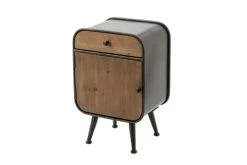 Hellin Tables De Chevet Table De Chevet En Bois Et Métal 1 Porte Et 1 Tiroir