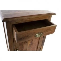 Wadiga Tables De Chevet Table De Chevet En Bois Massif D'acacia 45x31x65cm -Surmatelas Soldes Magasin table de chevet en bois massif d acacia 45x31x65cm 5