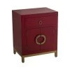 Wadiga Tables De Chevet Table De Chevet En Bois Rouge Style Oriental 44,5x32x55cm -Surmatelas Soldes Magasin table de chevet en bois rouge style oriental 44 5x32x55cm