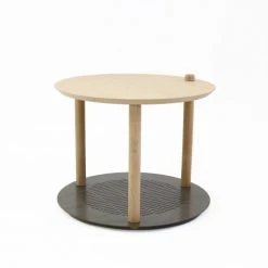 DIZY Design Tables De Chevet Good Is Beautiful Table De Chevet En Chêne Et Métal Vernis BRUT