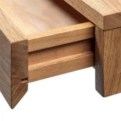 WOODEK Tables De Chevet Table De Chevet En Chêne Massif Huilé -Surmatelas Soldes Magasin table de chevet en chene massif huile 5