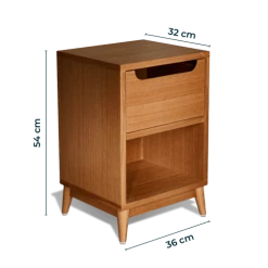 Kulile Tables De Chevet Table De Chevet En Chene Miel Blanc Sable -Surmatelas Soldes Magasin table de chevet en chene miel blanc sable 2