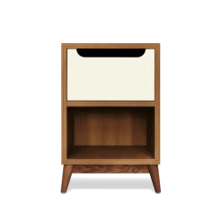 Kulile Tables De Chevet Table De Chevet En Chene Miel Blanc Sable