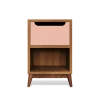 Kulile Tables De Chevet Table De Chevet En Chene Miel Rose Blush -Surmatelas Soldes Magasin table de chevet en chene miel rose blush 1