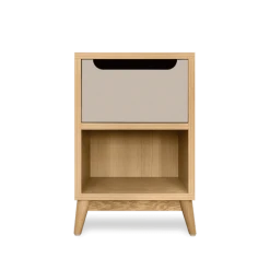 Kulile Tables De Chevet Table De Chevet En Chene Naturel Beige Havane