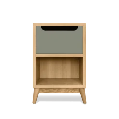 Kulile Tables De Chevet Table De Chevet En Chene Naturel Kaki Poudré