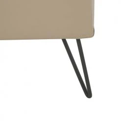 Beliani Tables De Chevet Table De Chevet En Cuir PU Beige -Surmatelas Soldes Magasin table de chevet en cuir pu beige 5