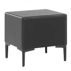 Beliani Tables De Chevet Table De Chevet En Cuir PU Noir 2 Tiroirs -Surmatelas Soldes Magasin table de chevet en cuir pu noir 2 tiroirs 3