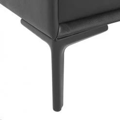 Beliani Tables De Chevet Table De Chevet En Cuir PU Noir 2 Tiroirs -Surmatelas Soldes Magasin table de chevet en cuir pu noir 2 tiroirs 5