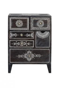 GINER Y COLOMER Tables De Chevet Table De Chevet En Manguier Noir Vieilli