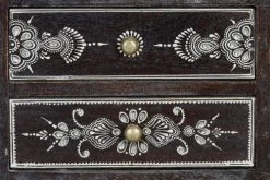 GINER Y COLOMER Tables De Chevet Table De Chevet En Manguier Noir Vieilli -Surmatelas Soldes Magasin table de chevet en manguier noir vieilli 3