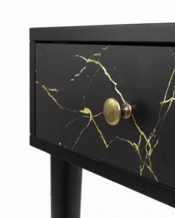 RNT By Really Nice Things Tables De Chevet Table De Chevet En MDF Avec Imprimé En Marbre Noir. 11 RNT By Really Nice Things Tables De Chevet Table De Chevet En MDF Avec Imprimé En Marbre Noir. -Surmatelas Soldes Magasin table de chevet en mdf avec imprime en marbre noir 3