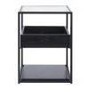 Maisons Du Monde Tables De Chevet Table De Chevet En Métal Noir Et Verre -Surmatelas Soldes Magasin table de chevet en metal noir et verre 1000 9 39 216232 1