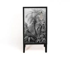 RNT By Really Nice Things Tables De Chevet Table De Chevet En Pin Massif Avec Imprimé Palmier