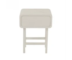 Meubles & Design Tables De Chevet Table De Chevet En Rotin Et Bois Blanc -Surmatelas Soldes Magasin table de chevet en rotin et bois blanc 3