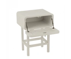 Meubles & Design Tables De Chevet Table De Chevet En Rotin Et Bois Blanc -Surmatelas Soldes Magasin table de chevet en rotin et bois blanc 4