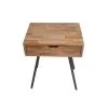 Wadiga Tables De Chevet Table De Chevet En Teck Et Métal Noir 1 Tiroir -Surmatelas Soldes Magasin table de chevet en teck et metal noir 1 tiroir