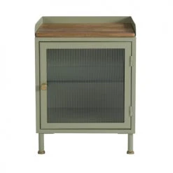 Rendez Vous Déco Tables De Chevet Table De Chevet En Verre, Métal Et Bois 1 Porte