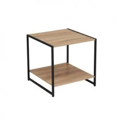 Wadiga Tables De Chevet Table De Chevet épurée En Bois MDF Et Métal Noir