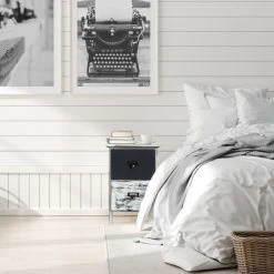 Mobili Rebecca Tables De Chevet Table De Chevet étroit à 2 Tiroirs En Bois Marron Et Blanc 9 Mobili Rebecca Tables De Chevet Table De Chevet étroit à 2 Tiroirs En Bois Marron Et Blanc -Surmatelas Soldes Magasin table de chevet etroit a 2 tiroirs en bois marron et blanc 1