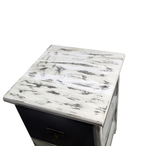 Mobili Rebecca Tables De Chevet Table De Chevet étroit à 2 Tiroirs En Bois Marron Et Blanc 7 Mobili Rebecca Tables De Chevet Table De Chevet étroit à 2 Tiroirs En Bois Marron Et Blanc – Image 5