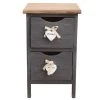 Mobili Rebecca Tables De Chevet Table De Chevet étroit Avec 2 Tiroirs En Bois Brun Et Gris -Surmatelas Soldes Magasin table de chevet etroit avec 2 tiroirs en bois brun et gris