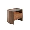 Angel Cerda Tables De Chevet Table De Chevet Hexagonale Placage Noyer Avec Un Tiroir Frontal -Surmatelas Soldes Magasin table de chevet hexagonale placage noyer avec un tiroir frontal