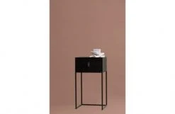 Woood Tables De Chevet Table De Chevet Industriel Noir, Table De Nuit Métal/bois -Surmatelas Soldes Magasin table de chevet industriel noir table de nuit metal bois 4