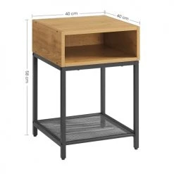 RED DECO Tables De Chevet Table De Chevet Médium MDF Chêne Clair H58CM -Surmatelas Soldes Magasin table de chevet medium mdf chene clair h58cm 3