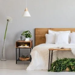 RED DECO Tables De Chevet Table De Chevet Médium MDF Marron H58CM -Surmatelas Soldes Magasin table de chevet medium mdf marron h58cm 4