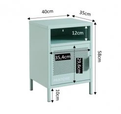 Pantone Tables De Chevet Table De Chevet Métal Vert Menthe 40cm -Surmatelas Soldes Magasin table de chevet metal vert menthe 40cm 5