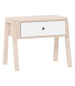 Calicosy Tables De Chevet Good Is Beautiful Table De Chevet Ou Tabouret 1 Tiroir - Blanc Et Beige