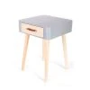 The Home Deco Factory Tables De Chevet Table De Chevet Scandinave 1 Tiroir Gris -Surmatelas Soldes Magasin table de chevet scandinave 1 tiroir gris