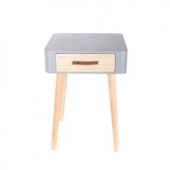 The Home Deco Factory Tables De Chevet Table De Chevet Scandinave 1 Tiroir Gris -Surmatelas Soldes Magasin table de chevet scandinave 1 tiroir gris 4