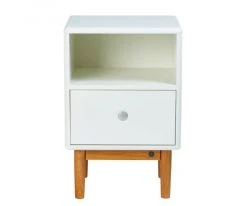 Meubles & Design Tables De Chevet Table De Chevet Scandinave Avec Tiroir Et Niche Beige