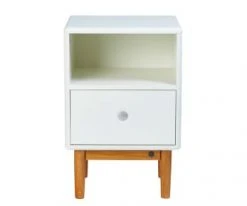 Meubles & Design Tables De Chevet Table De Chevet Scandinave Avec Tiroir Et Niche Moutarde -Surmatelas Soldes Magasin table de chevet scandinave avec tiroir et niche beige 7