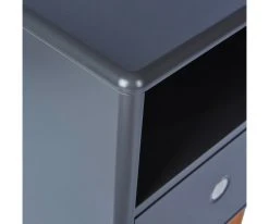 Meubles & Design Tables De Chevet Table De Chevet Scandinave Avec Tiroir Et Niche Gris Foncé -Surmatelas Soldes Magasin table de chevet scandinave avec tiroir et niche gris fonce 4