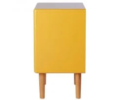 Meubles & Design Tables De Chevet Table De Chevet Scandinave Avec Tiroir Et Niche Moutarde -Surmatelas Soldes Magasin table de chevet scandinave avec tiroir et niche moutarde 3