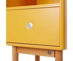 Meubles & Design Tables De Chevet Table De Chevet Scandinave Avec Tiroir Et Niche Moutarde -Surmatelas Soldes Magasin table de chevet scandinave avec tiroir et niche moutarde 4