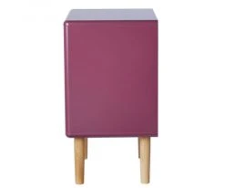 Meubles & Design Tables De Chevet Table De Chevet Scandinave Avec Tiroir Et Niche Rose -Surmatelas Soldes Magasin table de chevet scandinave avec tiroir et niche rose 3