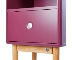 Meubles & Design Tables De Chevet Table De Chevet Scandinave Avec Tiroir Et Niche Rose -Surmatelas Soldes Magasin table de chevet scandinave avec tiroir et niche rose 5