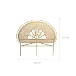 Rendez Vous Déco Têtes De Lit Tête De Lit 140 Cm En Rotin Naturel -Surmatelas Soldes Magasin tete de lit 140 cm en rotin naturel 8