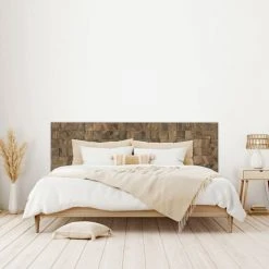 HOMN Têtes De Lit Tête De Lit 200x60 Cm, Imitation Bois, Mdf Avec Imprimé Réaliste -Surmatelas Soldes Magasin tete de lit 200x60 cm imitation bois mdf avec imprime realiste 9